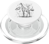Girafe Cosmique explorant Les planètes et Les étoiles Univers PopSockets PopGrip pour MagSafe