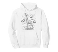 Girafe Cosmique explorant Les planètes et Les étoiles Univers Sweat à Capuche