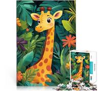 Girafe dans la Jungle Puzzle 1000 pièces pour Adolescents Jeu Familial pour et Chaque pièce est Unique - Jeu Familial Stimulant et Amusant 38x26cm