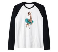 Girafe de ballet dansant dans un tutu, jolie photo pour Manche Raglan