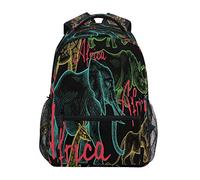 Girafe De Lion D’Éléphant D’Afrique Cartable Sac à Dos Ecole étudiant Scolaire d'ordinateur pour Voyage Ados Filles Garçons Enfant