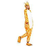 Girafe de Pyjama Licorne Grenouillère Animaux Siamois Romper Pajamas Kigurumi Onesie Cosplay Animal Combinaison Costume Vêtement de Nuit en Flanelles Soirée Carvanal Halloween Noël Déguisement