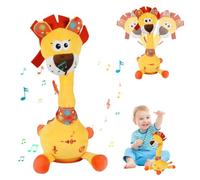 Girafe Éléphant Vache Laitière Musicale Dansante Chantante Interactif Jouet | Le lion Enregistrement Volume Réglable,Jouet Interactif Lumineux,Enregistrement et Répétition,Cadeaux Pour Garçons et Filles
