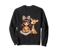 Girafe Fille Animal Assorti Fille Tenue Safari Zoo Trip Sweatshirt