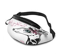Girafe Floral sur la tête Sac de Taille décontracté pour Hommes Femme Dessin animé Animal Femme Fleur Cravate Do You Like Me Love Heart Sac Banane Durable Profiter du Sport randonnée Course à Pied c