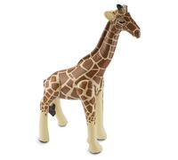 Girafe gonflable Décoration de fête marron-beige 74x65x25cm