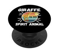 Girafe is My Spirit Animal Kawaii Cartoon Funny Girafes PopSockets PopGrip Adhésif