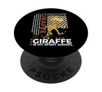 Girafe is My Spirit Animal Kawaii Cartoon Funny Girafes PopSockets PopGrip Adhésif