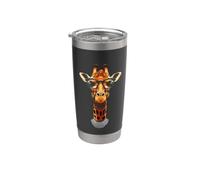 Girafe mignonne avec collier RVB Ruth Bader Ginsburg Gobelet isotherme en acier inoxydable double paroi