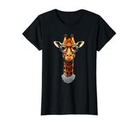 Girafe Mignonne avec Collier RVB Ruth Bader Ginsburg T-Shirt Graphique avec Valeur, Femme, Noir, S