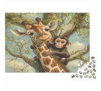 Girafe Mignonne Cadeau Unique Décoration Intérieure Style d'illustration animalière Jeu Éducatif Challenge Toy Adultes & Enfants des 14 Ans 38x26cm/1000pcs