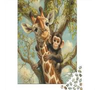 Girafe Mignonne Cadeau Unique Décoration Intérieure Style d'illustration animalière Jeu ÉduChatif Challenge Toy Adultes & Enfants des 14 Ans 38x26cm/1000pcs
