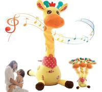 Girafe Musicale, Dancing Girafe Musicale Chantante, Jouet Girafes Qui Danse et Parle, Jouet Interactif Chantant avec Lumière, Jouet avec Fonction Enregistrement, pour Garçons et Filles (Batterie)