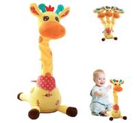 Girafe Musicale Dansante Chantante Jouet Interactif Enregistrement 35CM | Répétez Ce Que Vous Dites-Volume Réglabl-Peluche Musicale,Jouets éducatifs Cadeau pour Bébés et Jeunes Enfants 0,1-6 Ans