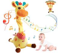 Girafe Musicale, Peluche Dansante, Parlante Et Chantante avec 10 Mélodies, Répétition De Paroles, Balancement Interactif, Jouet pour Le Ventre, pour Enfants De 6 à 12 Mois