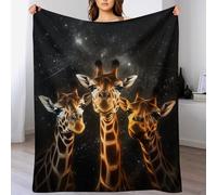 Girafe Plaid Couverture Polaire - Plaid Canapé Taille, Couverture Douce Et Chaude, Plaid Jeté Canapé Flanelle, Impression Numérique 3D Flannel Blanket - Haute Qualité（130×180cm）