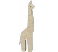 Figurine Girafe Pompon - 4 × 13,7 × 2 cm - Beige Beige