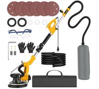 Girafe Ponceuse Murale Électrique 950W avec Aspiration Automatique, 9 Vitesses Réglables, Manche Télescopique 124-160cm