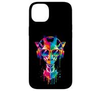 Girafe Portant des écouteurs et des Lunettes de Soleil EDM Rave Design Coque pour iPhone 14 Plus