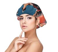 Girafe portant des lunettes de soleil en satin bonnet en soie, bonnet de cheveux pour dormir, bonnet de sommeil doux double couche en soie pour femme, cheveux naturels, cheveux bouclés tressés