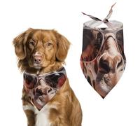 Girafe portant des lunettes de soleil imprimé animal de compagnie écharpe triangle en polyester - Taille unique (70,1 x 30 cm)