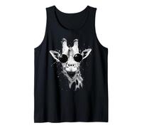 Girafe Portant des Nuances Splash Art Grunge Débardeur