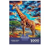 Girafe Puzzle 1000 Piece pour Adultes Et Adolescents Âgés De 14 Ans Et Plus, Jeu De Défi Intellectuel Puzzles 70x50cm/1000pcs
