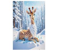 Girafe Puzzles 1000 Pièces Adultes, Puzzle en Bois Jeux D'adresse pour Toute La Famille,Jeu De Team Building 78×53cm