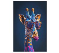 Girafe Puzzles en Bois 1000 Pièces pour Adultes, Matériaux Recyclables De Qualité Supérieure Puzzle, Jeu en Famille, 78×53cm
