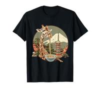 Girafe Ramen Mount Fuji Bonsaï Pagode Ramen Nouilles Ramen T-Shirt