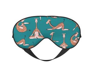 Girafes Doing Various Masque de sommeil de yoga, masques pour les yeux pour dormir double face, masques de sommeil pour homme et femme, couvre-yeux occultants pour dormir, voyage