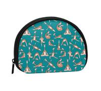 Girafes Doing Various Yoga Porte-monnaie mignon pour femme, petit porte-monnaie