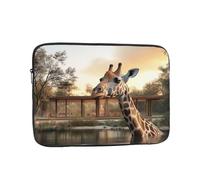 Girafes on The Lake - Housse de protection antichoc pour ordinateur portable de 13 pouces - Fine et légère