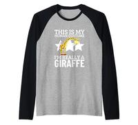 Girafes This is My Human Costume I'm Really A Girafe Manche Raglan