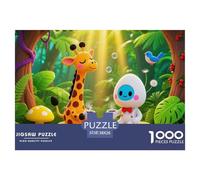 Giraffe 1000 Pièces Puzzle Animaux pour Adultes, Défi Jouets, Cadeau d'anniversaire, Jeu Éducatif, Qualité Premium 38x26cm/1000pcs