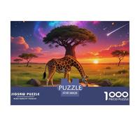 Giraffe 1000 Pièces Puzzle Animaux pour Adultes, Défi Jouets, Cadeau d'anniversaire, Jeux Éducatif, Qualité Premium 38x26cm/1000pcs