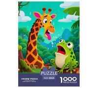Giraffe 1000 Pièces Puzzle Animaux pour Adultes, Défi Jouets, Cadeau, Stimulant, Jeux Éducatif, Qualité Premium 38x26cm/1000pcs