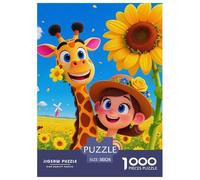 Giraffe 1000 Pièces Puzzle Animaux pour Adultes Enfants, Défi Jouets, Cadeau d'anniversaire, Jeux Éducatif, Qualité Premium 38x26cm/1000pcs