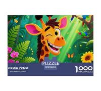 Giraffe 1000 Pièces Puzzle Animaux pour Adultes Enfants, Défi Jouets, Cadeau, Stimulant, Jeux Éducatif, Qualité Premium 38x26cm/1000pcs