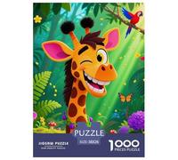 Giraffe 1000 Pièces Puzzle Animaux pour Adultes Enfants, Parfait pour Les Amateurs De Puzzles, Cadeau, Jouet pour Enfant, Jeux Éducatif, Qualité Premium 38x26cm/1000pcs