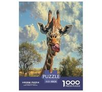 Giraffe 1000 Pièces Puzzle pour Adultes Jeux De Défi Familial Divertissement Apaisant Entraîner La Mémoire du Cerveau pour Adultes Et Enfants De 14 Ans Et Plus 38x26cm/1000pcs