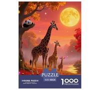 Giraffe 1000 Pièces Puzzles Animaux pour Adultes, Défi Jouets, Cadeau, Stimulant, Jeux Éducatif, Qualité Premium 38x26cm/1000pcs