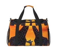 Giraffe at Sunset Sac de voyage imperméable compact pour le sport, la gym et le week-end pour homme et femme