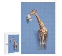 Giraffe Eating Toilet Paper Puzzle 1000 Pièces Educa Jouet en Bois Cadeau Unique Décoration Intérieure Jeu Éducatif Challenge Toy Adultes Et Enfants À Partir De 14 Ans 1000 PCS