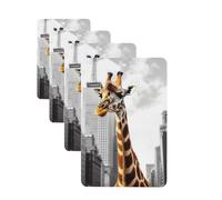 Giraffe in New York Lot de 4 cartes désodorisantes pour voiture pour homme et femme - Accessoires de voiture mignons - Diffuseur de parfum durable à suspendre - Tablettes d'aromathérapie pour voiture