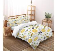 Giraffe Lion Parure De Lit Adulte Enfant Cute animauxs,Housse De Couette en Microfibre,Ensemble De Literie avec 1 Housse De Couette + 2 Taies d'oreiller Super King（260x220cm）