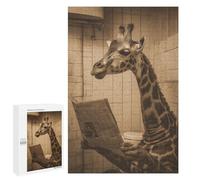 Giraffe Reading Newspaper Puzzle 1000 Pièces Educa Jouet en Bois Cadeau Unique Décoration Intérieure Jeu Éducatif Challenge Toy Adultes Et Enfants À Partir De 14 Ans 1000 PCS