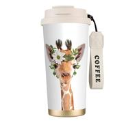 Giraffe Tasse à café à double paroi en acier inoxydable 316, durable, isolée et élégante pour les amateurs de café et de thé