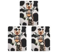 Giraffe The Rose Lot de 3 désodorisants carrés à suspendre pour voiture, maison, bureau, style blanc