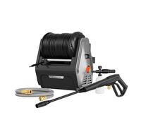 Giraffe Tools Nettoyeur Haute Pression Mural 1800W Max 2400PSI 2.0GPM Electrique Nettoyeur Pression d'eau avec 30m Tuyau Rétractable pour Voitures/Clôtures/Jardin Tuyau Dur Noir